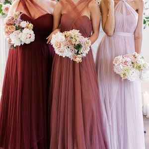 Rosalie Tulle Convertible Bridesmaid Dress in Bradshaw Blush